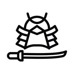 1 samurai line icon illustration vector graphic.eps