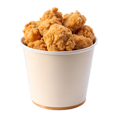 Fried Chicken Bucket Mockup Blank Label Isolated on Transparent Background