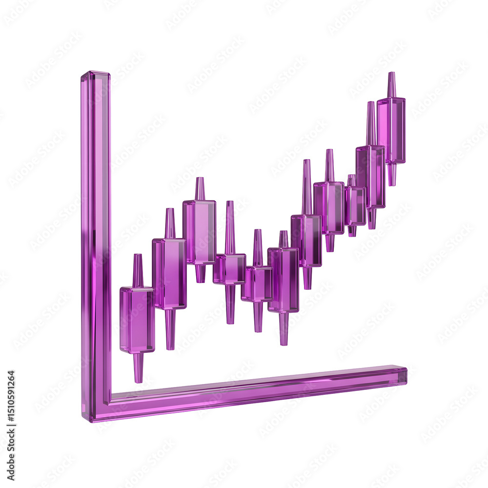 Poster detailed upward trending chart visualizing financial data market trends and investment performance a