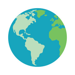 earth globe icon on white background