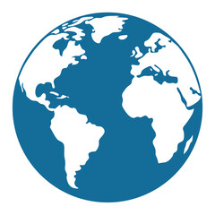 earth globe silhouette icon on white background
