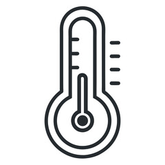 thermometer outline icon vector illustration isolated on white background