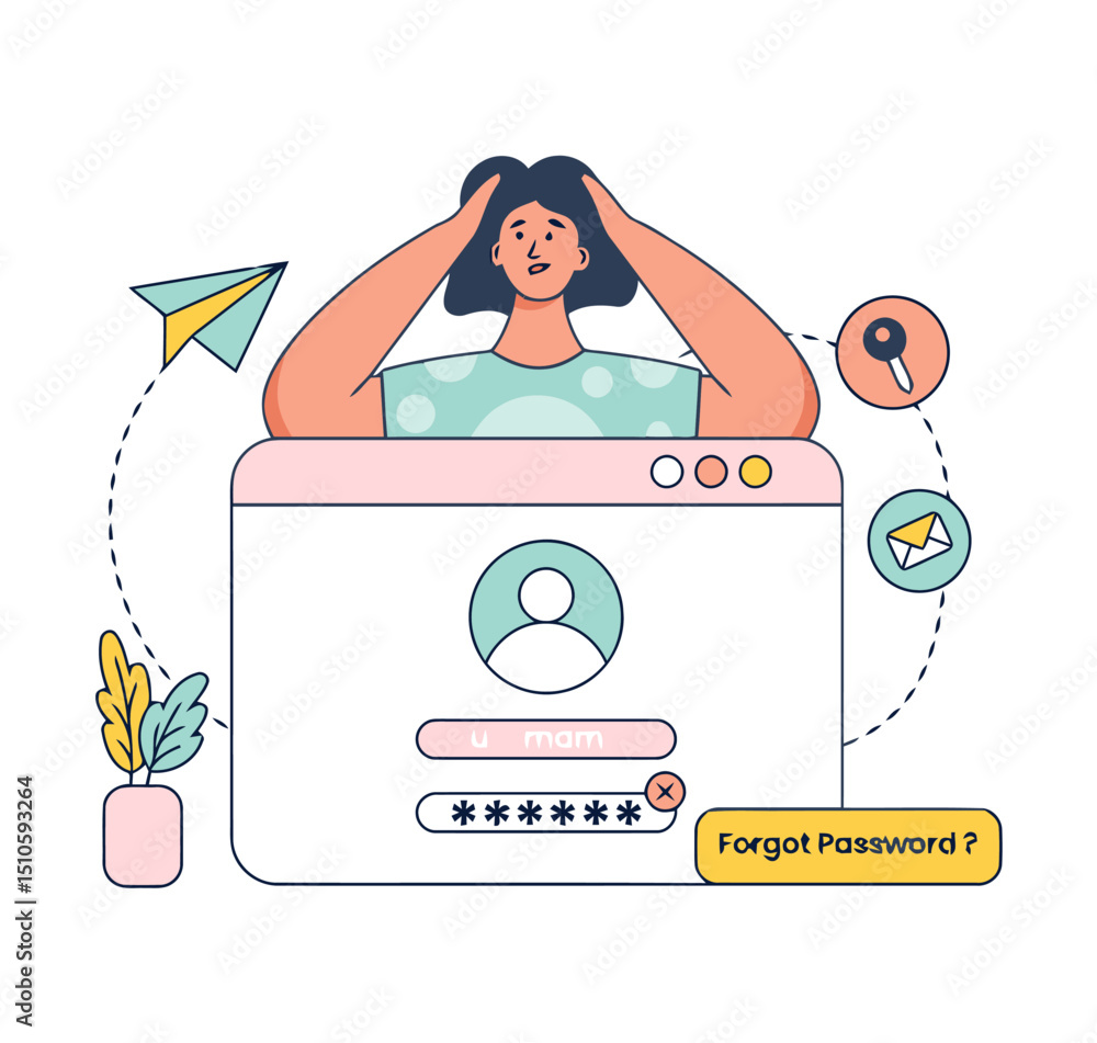 Poster forgot password login account security access authentication identity verification online user probl