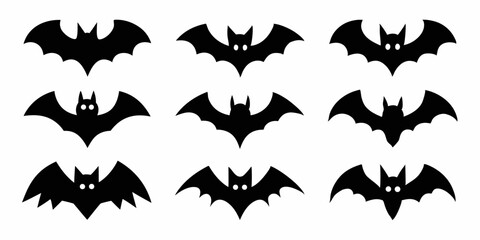Fototapeta premium High quality bat icons set for design projects a collection of twelve detailed bat illustrations