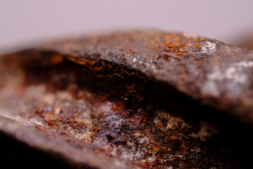 Extreme Macro Close up of Rusted Drill Bit