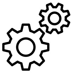 Settings icon in vector illustration