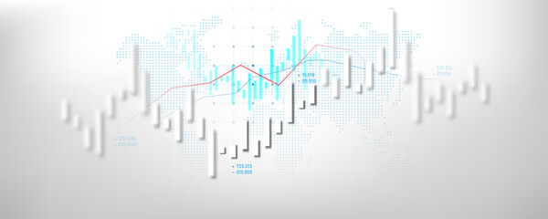 Financial analysis charts, investment planning, stock market trading