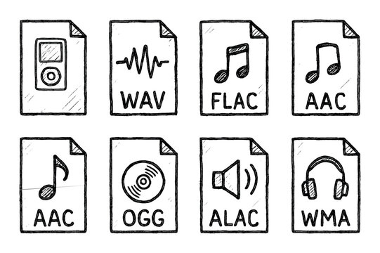 Hand-Drawn Audio Icons