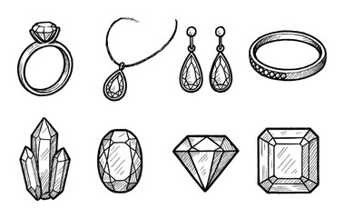 Hand-Drawn Jewelry Icons