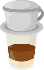 Obraz premium illustration vietnamese coffee