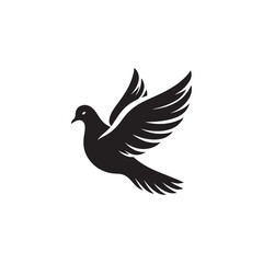 **"Peaceful Mourning Dove Vector Silhouette: Graceful Bird Design Featuring Sleek Body, Gentle Expression, and Perched Pose in Clean, Minimalist Style for Crafts and Digital Artwork Projects"**
