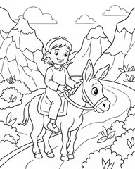 DONKEY animals coloring