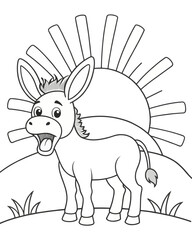 DONKEY animals coloring