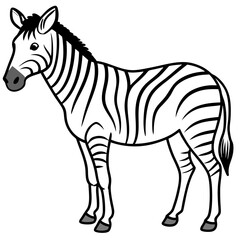 Zebra  line art vector