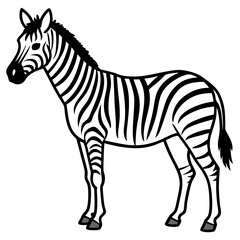 Zebra  line art vector