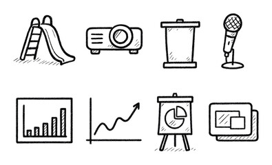Hand-Drawn Presentation Icons