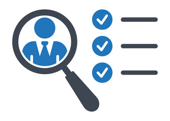 Recruitment icons job vacancies with selection of skills, experience and expertise. Vector illustration