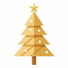 golden christmas tree
