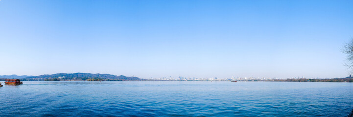 Landscape of West lake(xihu),is the famous signseeing pale in Hangzhou city of Zhejiang province,China