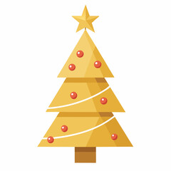 golden christmas tree
