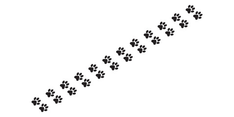 Simple Pet Paw Prints in Diagonal Pattern