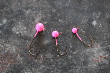 Powder coated lead jig heads for fishing