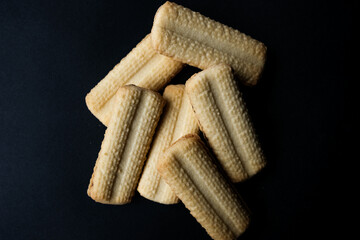 A Group of Isolated Traditional Viennes Biscuits Sandwiched With Milk Chocolate Filling