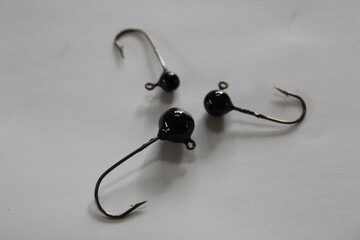 Powder coated lead jig heads for fishing