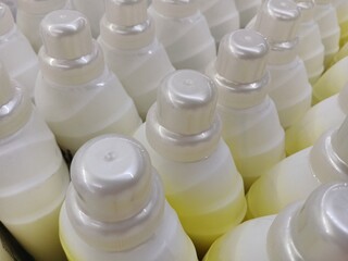 white plastic bottles