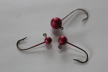 Powder coated lead jig heads for fishing