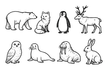 Arctic Wildlife Icons