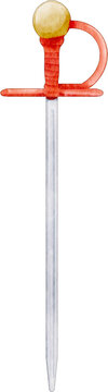 red and silver sword clip art preview