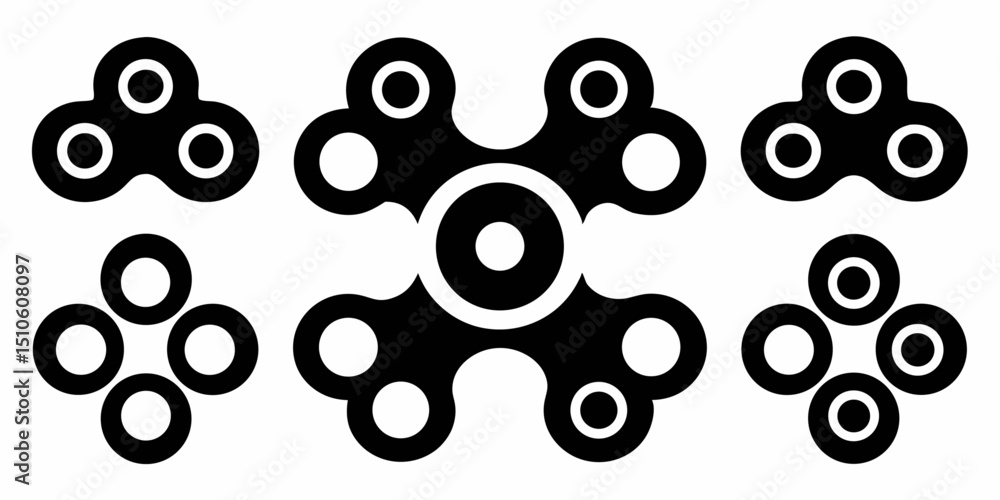 Poster fidget spinner icon design a colorful toy graphic for websites and applications