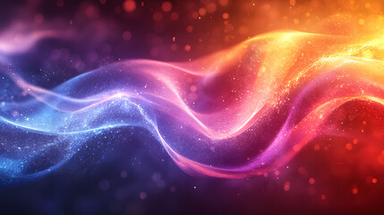 Abstract light waves: colorful iridescent textured pattern with fluid dynamic movement