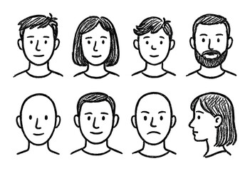 Diverse Faces Icons
