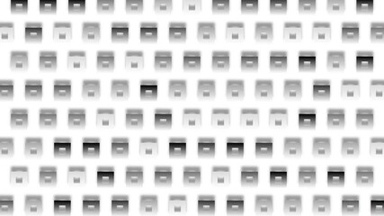 Animated rotating 3D squares with holes
