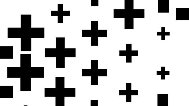 Large rotating plus sign pattern animation