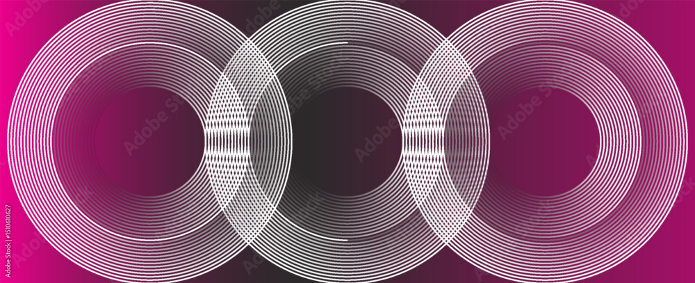 Poster pink abstract background with geometric shapes. modern circle lines pattern. minimal geometric desig