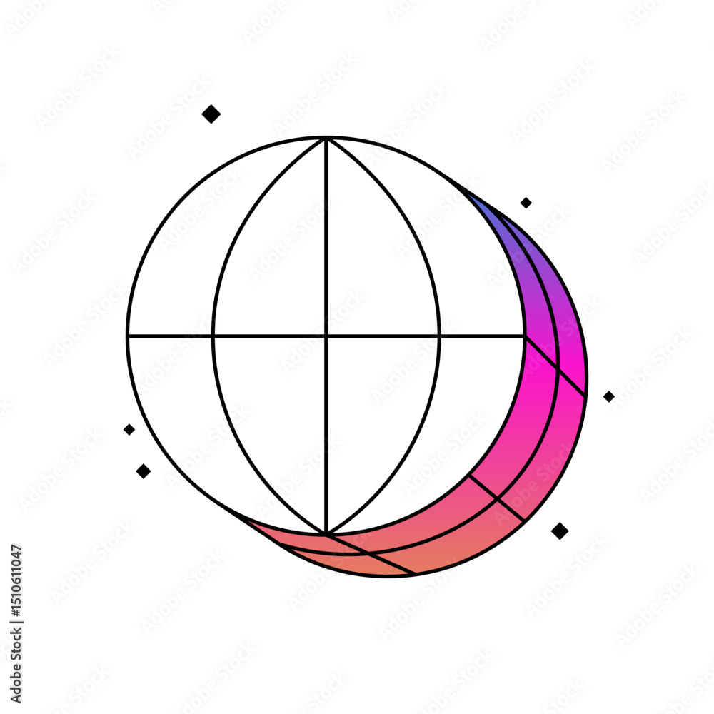 Poster global vector element. creative contemporary concept. popular design element.