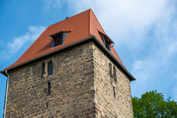 Kirchturm Sankt Nikolaus in Leutra Ortsteil von Maua bei Jena