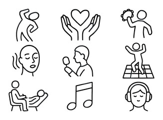 Fototapeta premium Therapy Dance Icons
