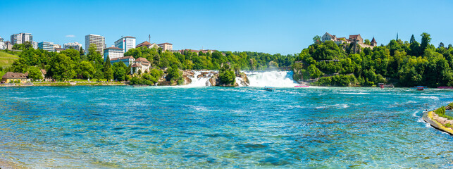 Rhinefall, switzerland, on a sunny summer day