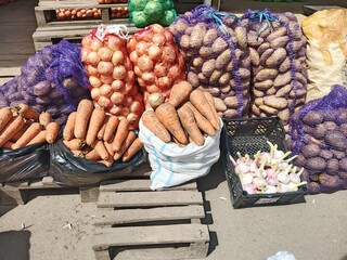 vegetables at the market