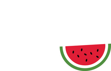 Fresh watermelon illustration vector isolated on white background.