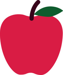 Apple vector art illustration isolated on a white background. 