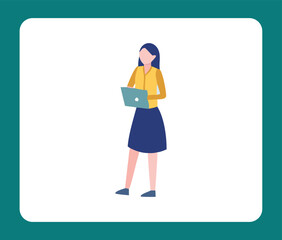 girl with a clipboard icon