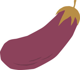 Eggplant vector art illustration isolated on a white background. 