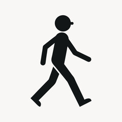walk and run silhouette vector