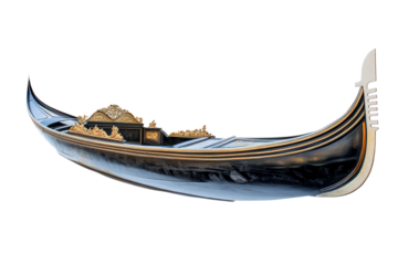 Traditional detailed ornate wooden sailing boat with curved hull gold accents handcrafted in classic design for maritime heritage and cultural craftsmanship