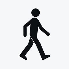 walk and run silhouette vector